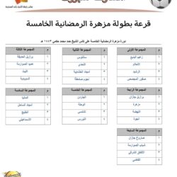 اعلان بطولة السويس الرمضانية الثانية بمدينة جيزان