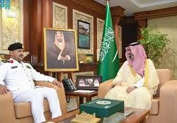 أمير جازان يستقبل قائد حرس الحدود بالمنطقة