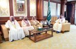 أمير جازان بالنيابة يستقبل مدير فرع الشؤون الإسلامية ومديري المكاتب الدعوية بالمنطقة