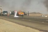 مصرع زوجين إثر حادث انقلاب مركبة على طريق الرياض جدة