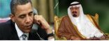 خادم الحرمين الشريفين يتلقى اتصالا من الرئيس الأميركي باراك أوباما