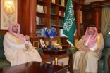 أمير جازان يستقبل رئيس فرع النيابة العامة المعين بالمنطقة.