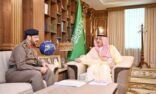 سمو أمير جازان يتسلم تقرير الدفاع المدني عن الحالة المطرية
