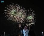 الألعاب النارية تزين سماء جازان بمناسبة اليوم الوطني 92