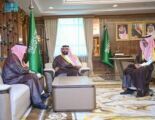 أمير جازان يستقبل وزير الدولة عضو مجلس الوزراء رئيس مجلس إدارة مركز دعم هيئات التطوير
