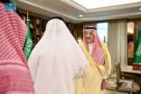 أمير منطقة جازان يستقبل منسوبي الإمارة المهنئين بعيد الفطر