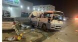 حادث مروع.. وفاة شخصين وإصابة 15 آخرين في تصادم باص بمركبة بـ”جازان”
