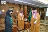 أمير منطقة جازان يستقبل الطالبة لانا أبوطالب بعد تحقيقها إنجازًا عالميًا في معرض آيسف 2026