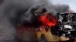 تفاصيل احتراق حافلة نقل طلاب بـ”عارضة جازان”.. ولا اصابات