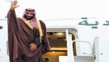ولي العهد يغادر الكويت ويبعث ببرقيتي شكر لامير الكويت وولي عهده